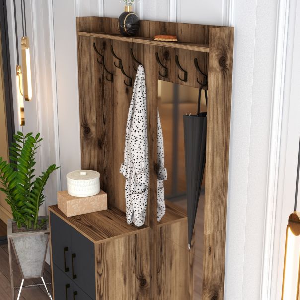 HANAH HOME Cipelarnik sa čivilukom Berlin BC, braon/antracit - EP2799550