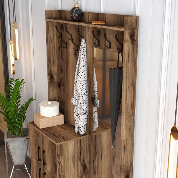 HANAH HOME Cipelarnik sa čivilukom Berlin BC, braon - EP2799547