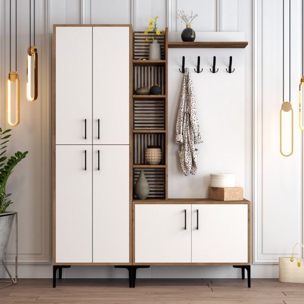 HANAH HOME Komoda za predsoblje Viyana DA, braon/bela - 845HCT4224