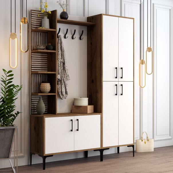 HANAH HOME Komoda za predsoblje Viyana DA, braon/bela - 845HCT4224