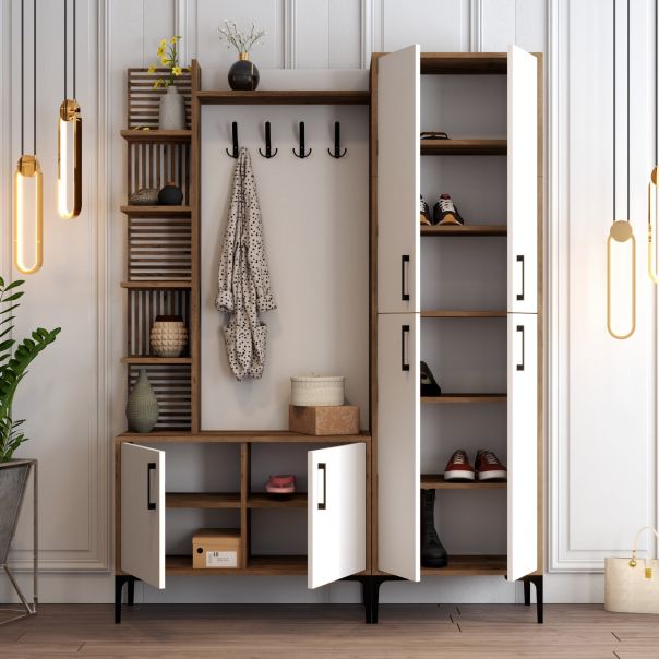 HANAH HOME Komoda za predsoblje Viyana DA, braon/bela - 845HCT4224