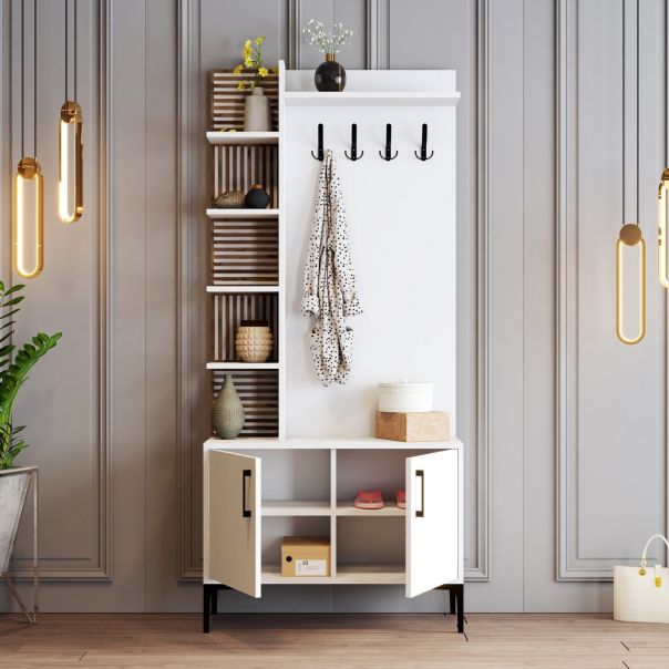 HANAH HOME Cipelarnik sa policama Viyana D, bela - EP2799544