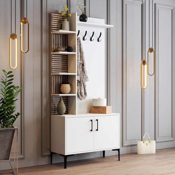 HANAH HOME Cipelarnik sa policama Viyana D, bela - EP2799544