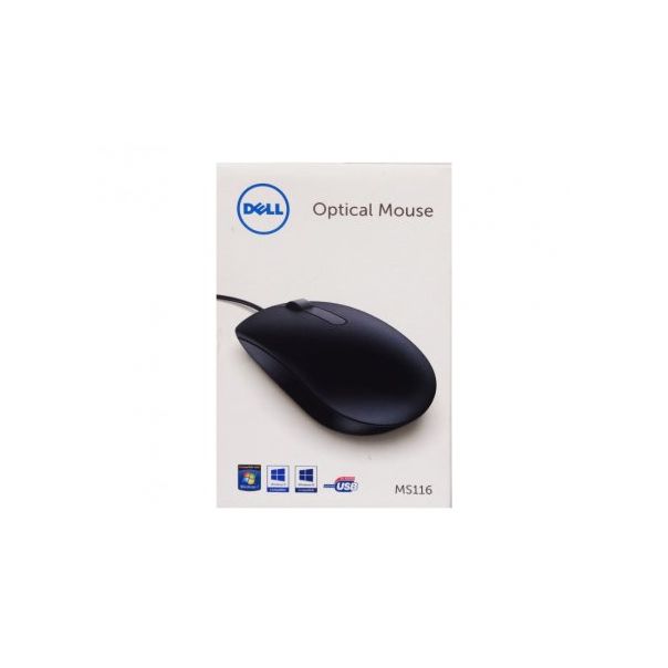 DELL MS116 USB Optical crni retail box miš - 84833