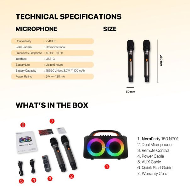 Fantech Bluetooth zvucnik NP01 NeraParty crni - EP3232434