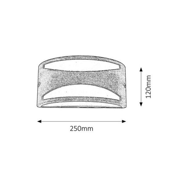 Rabalux Spoljna zidna rasveta Manhattan E27 1x MAX 60W antično zlato (8510) - 8510