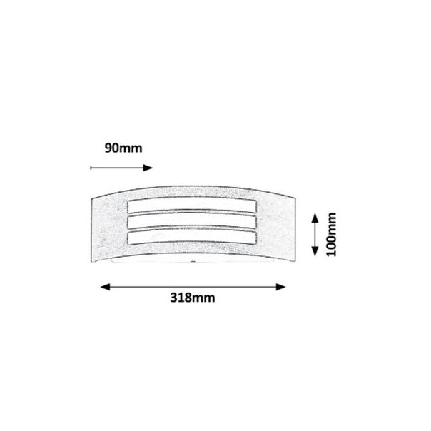 Rabalux Spoljna zidna rasveta Roma E27 1x MAX 14W antično zlato (8511) - 8511