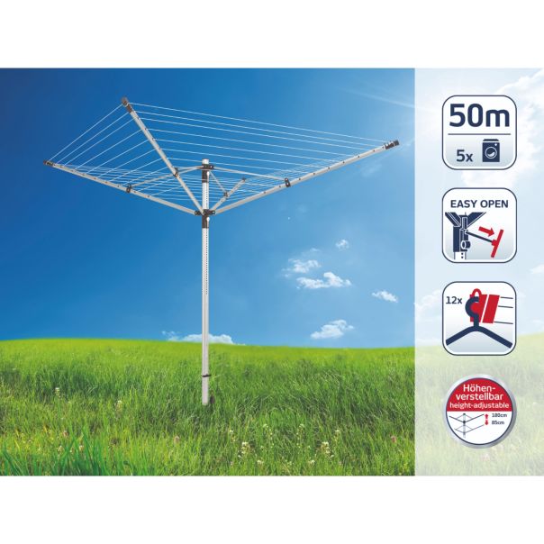 LEIFHEIT Sušač za veš Linolift 50m, rotacioni, dvorišni - LF 85359