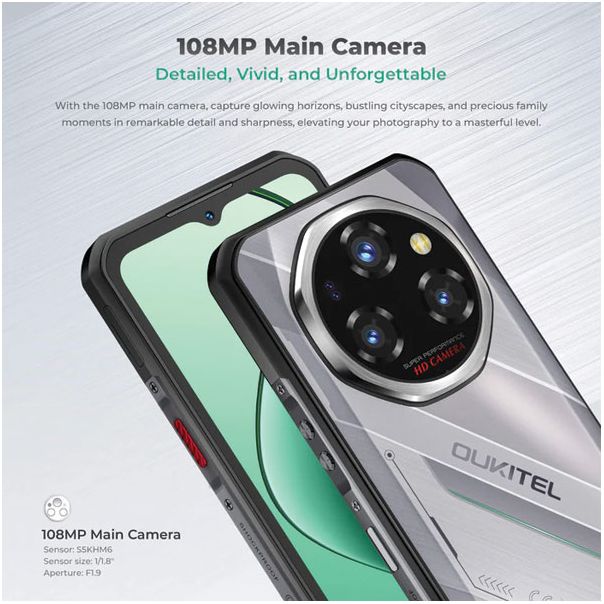 OUKITEL WP62 Rugged 5G 8/256GB, crna - EP3241914