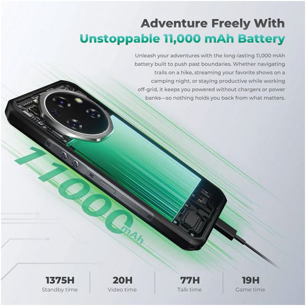 OUKITEL WP62 Rugged 5G 8/256GB, crna - EP3241914