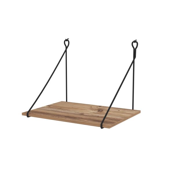 HANAH HOME Zidni radni sto Tuna, braon/crna - EP2801785