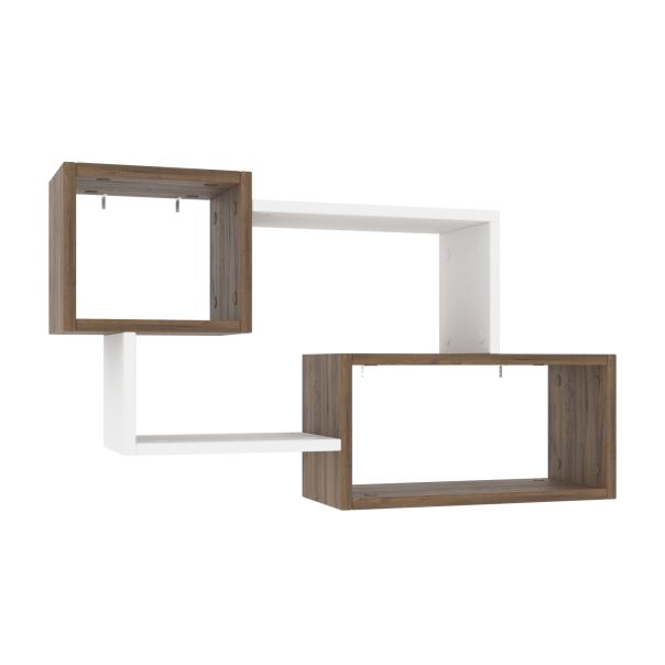 HANAH HOME Zidna polica Ayder, braon/bela - 854KLN1708