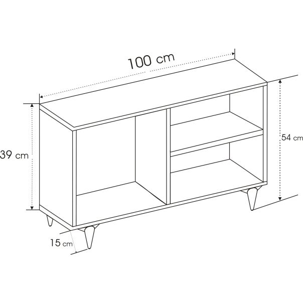 HANAH HOME Klub sto Labranda, antracit - 173337-1
