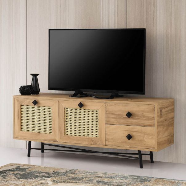 HANAH HOME TV komoda Hapsiyas 140, svetlobraon - 854KLN3039