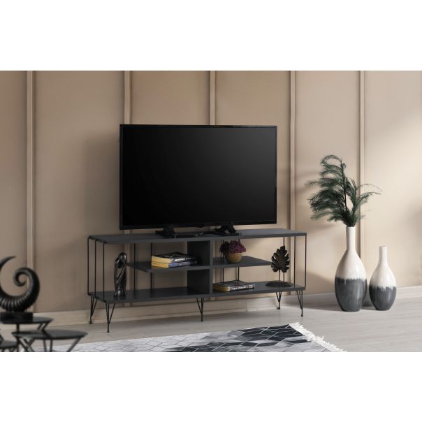 HANAH HOME TV komoda Eze, antracit - 854KLN3043