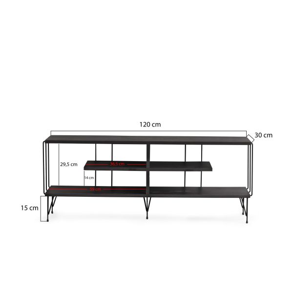 HANAH HOME TV komoda Eze, tamnobraon - 854KLN3044