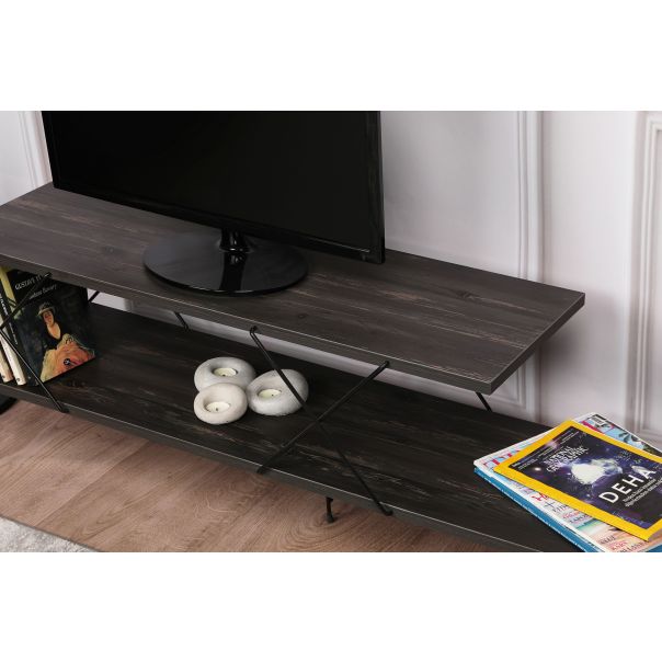 HANAH HOME TV komoda Street, tamnobraon - 854KLN3056