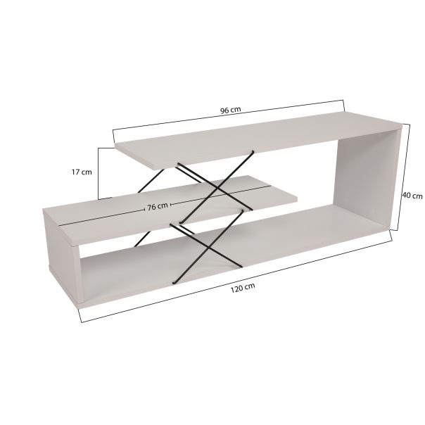 HANAH HOME TV komoda Zigzag, bela - 854KLN3062