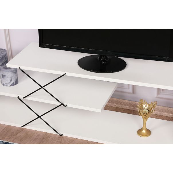 HANAH HOME TV komoda Zigzag, bela - 854KLN3062