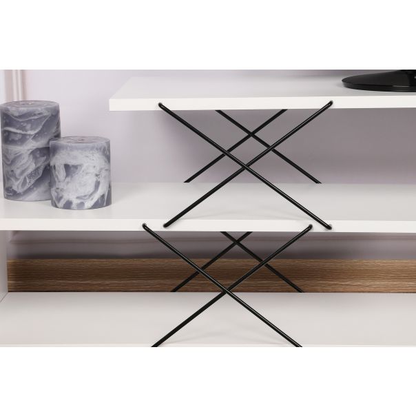 HANAH HOME TV komoda Zigzag, bela - 854KLN3062