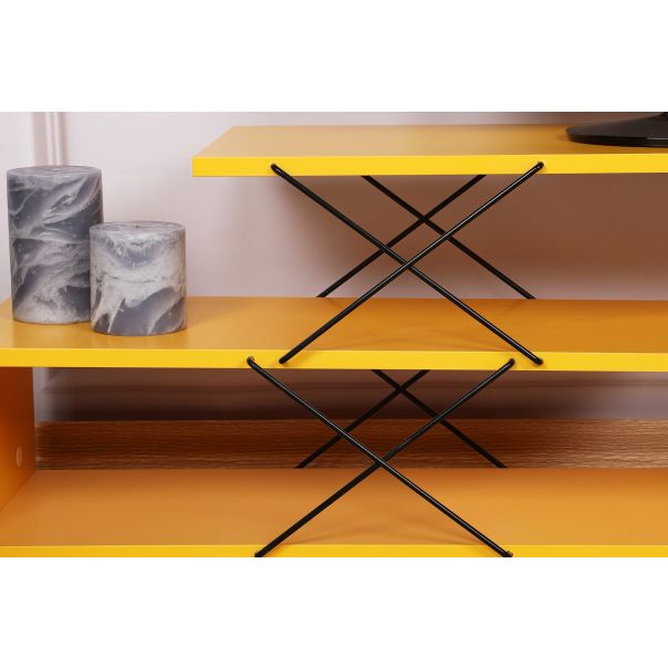 HANAH HOME TV komoda Zigzag, yellow - 854KLN3063
