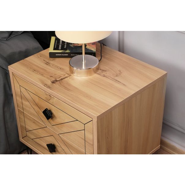 HANAH HOME Noćni ormarić Luna, krem - 174386