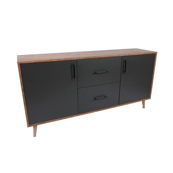 HANAH HOME Komoda Cordoba, antracit/braon - 854KLN3907