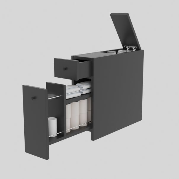 HANAH HOME Ormar za kupatilo Calencia, antracit - 854KLN3909