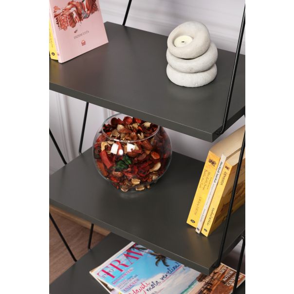 HANAH HOME Polica za knjige Balaban, antracit - 854KLN4316