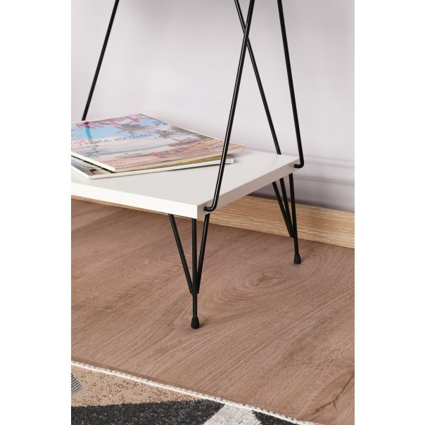 HANAH HOME Polica za knjige Balaban, bela - 854KLN4318