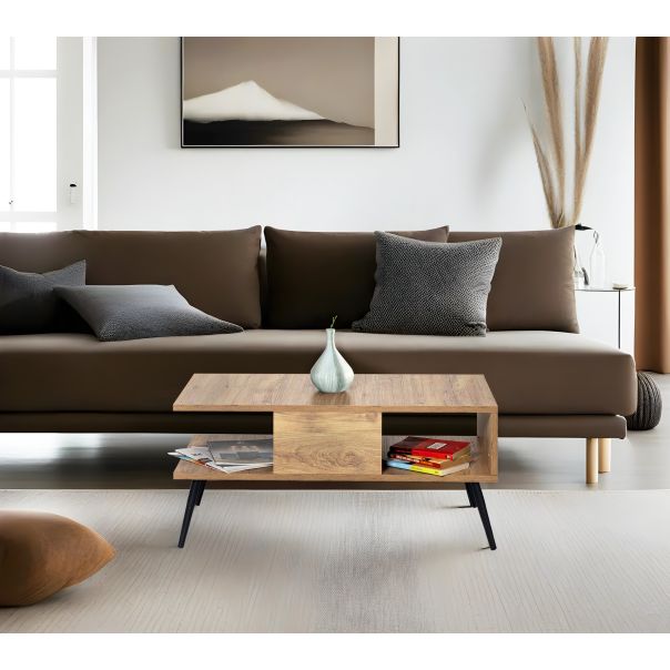 HANAH HOME Klub sto Bukle, braon - 854KLN4716