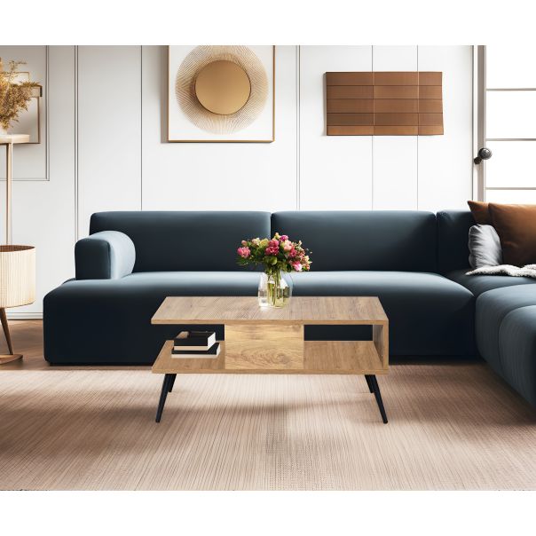 HANAH HOME Klub sto Bukle, braon - 854KLN4716