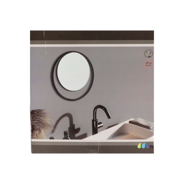 TENDANCE Ogledalo okruglo 37cm crna - 8555108