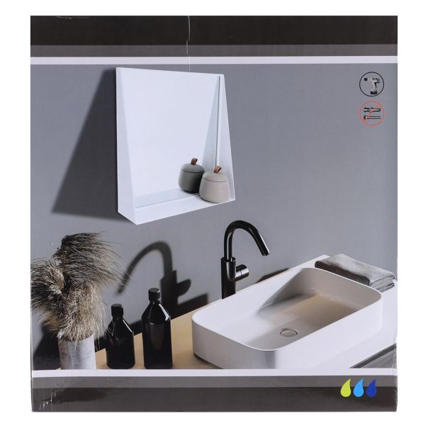 TENDANCE Ogledalo fiksno 38x41cm belo - 8556100