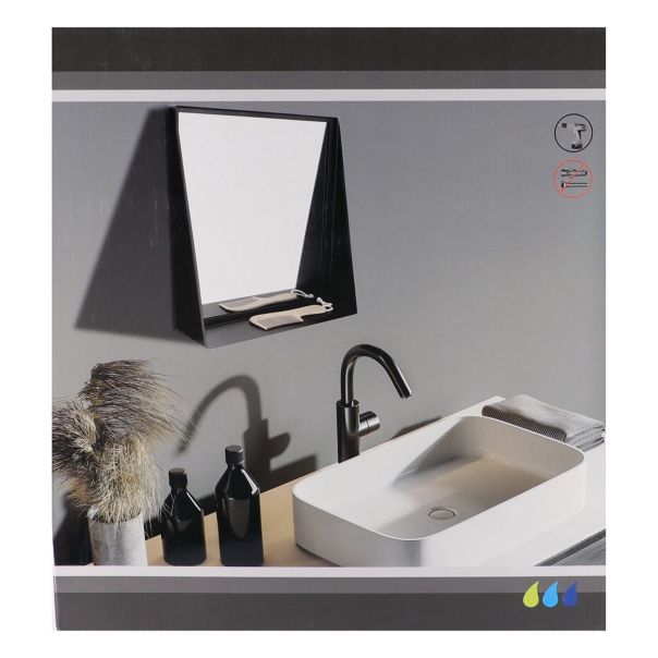 TENDANCE Ogledalo fiksno 38x41cm crno - 8556108