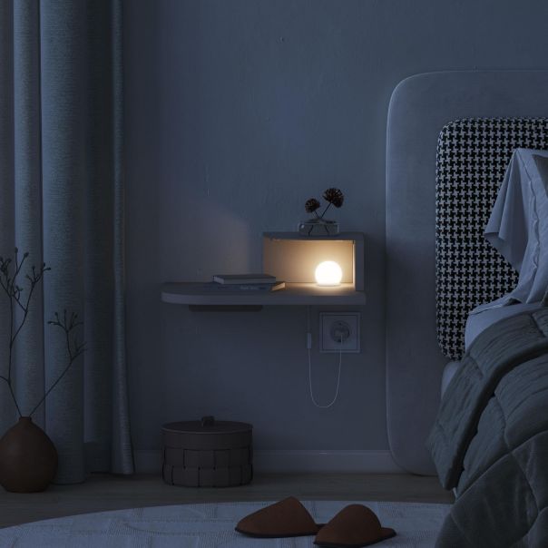 HANAH HOME Zidna noćna polica Luno, pesak - EP3057164