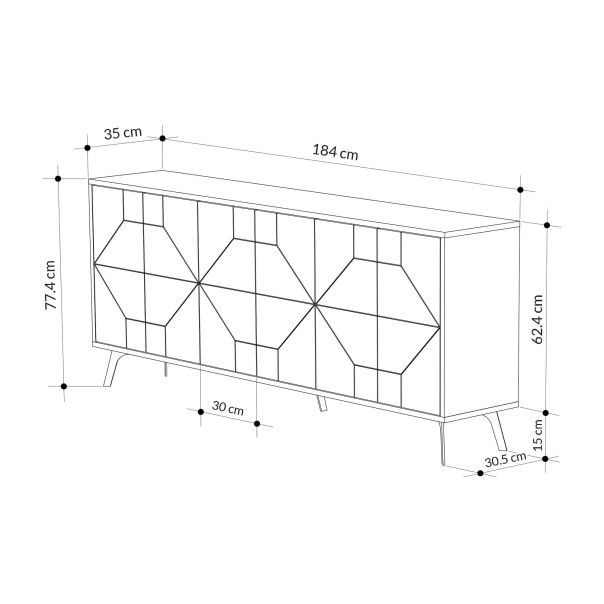 HANAH HOME Komoda Dune 183 - EP3057206