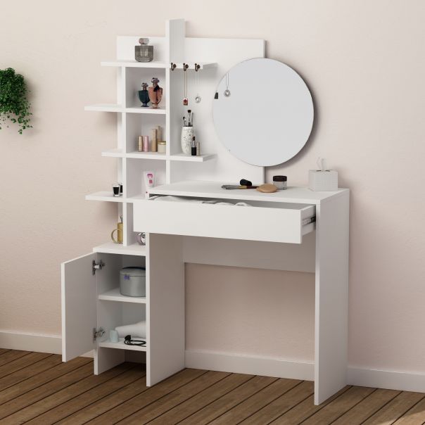 HANAH HOME Sto za šminkanje Mup, bela - 855DTE4301