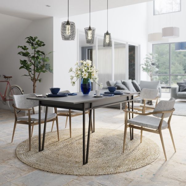 HANAH HOME Trpezarijski sto Pal, antracit - 855DTE4603