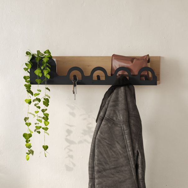 HANAH HOME Čiviluk Liora Hanger, broan/crna - EP3057212