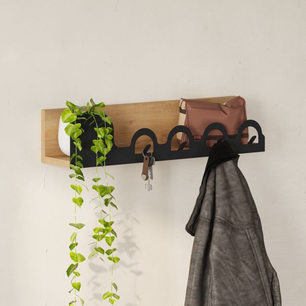 HANAH HOME Čiviluk Liora Hanger, broan/crna - EP3057212