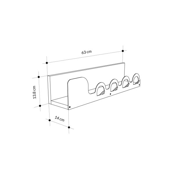 HANAH HOME Čiviluk Liora Hanger, broan/crna - EP3057212