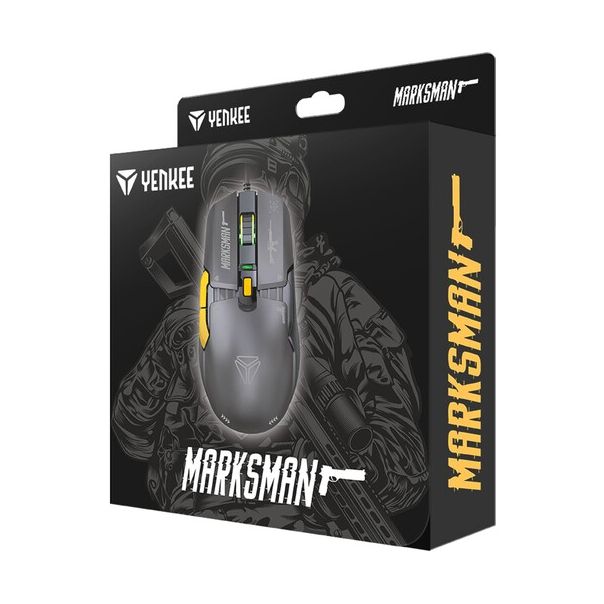 YENKEE YMS 3600BK, MARKSMAN, modular wired gaming mis, USB, 6 tas. - 8590669344284