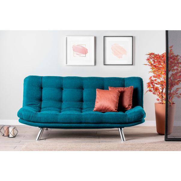 ATELIER DEL SOFA Sofa trosed Misa Sofabed, petrolej - 859FTN1317
