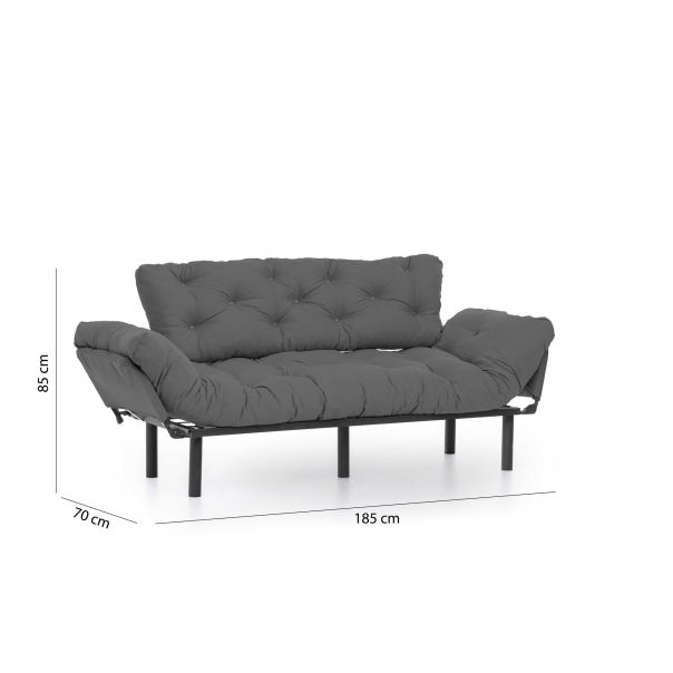 ATELIER DEL SOFA Sofa trosed Nitta triple, siva - 859FTN1362