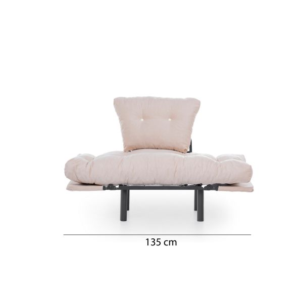 ATELIER DEL SOFA Fotelja Nitta single, krem - 859FTN1731
