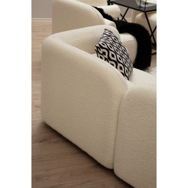 ATELIER DEL SOFA Sofa trosed Victoria Cream Bouclette, krem - 859FTN2041