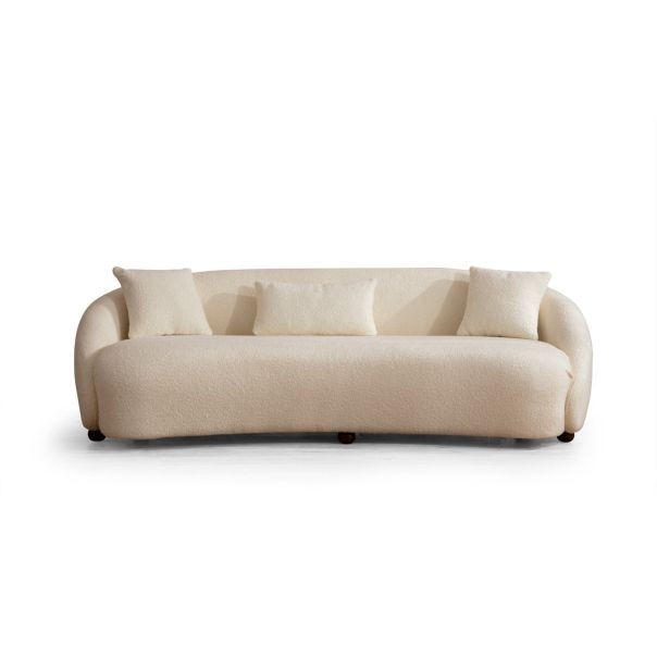 ATELIER DEL SOFA Sofa trosed Napoli Cream Bouclette, krem - 859FTN2044