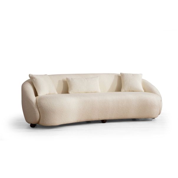 ATELIER DEL SOFA Sofa trosed Napoli Cream Bouclette, krem - 859FTN2044