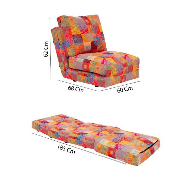 ATELIER DEL SOFA Fotelja na razvlačenje Taida 1, patchwork - 859FTN2319